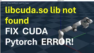 Fix libcuda so lib not found WSL CUDA and PyTorch error