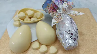 🍫 White Chocolate Easter Egg – Easy Step by Step for Beginners! 🐰✨