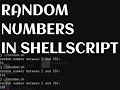 RANDOM NUMBERS IN SHELLSCRIPT