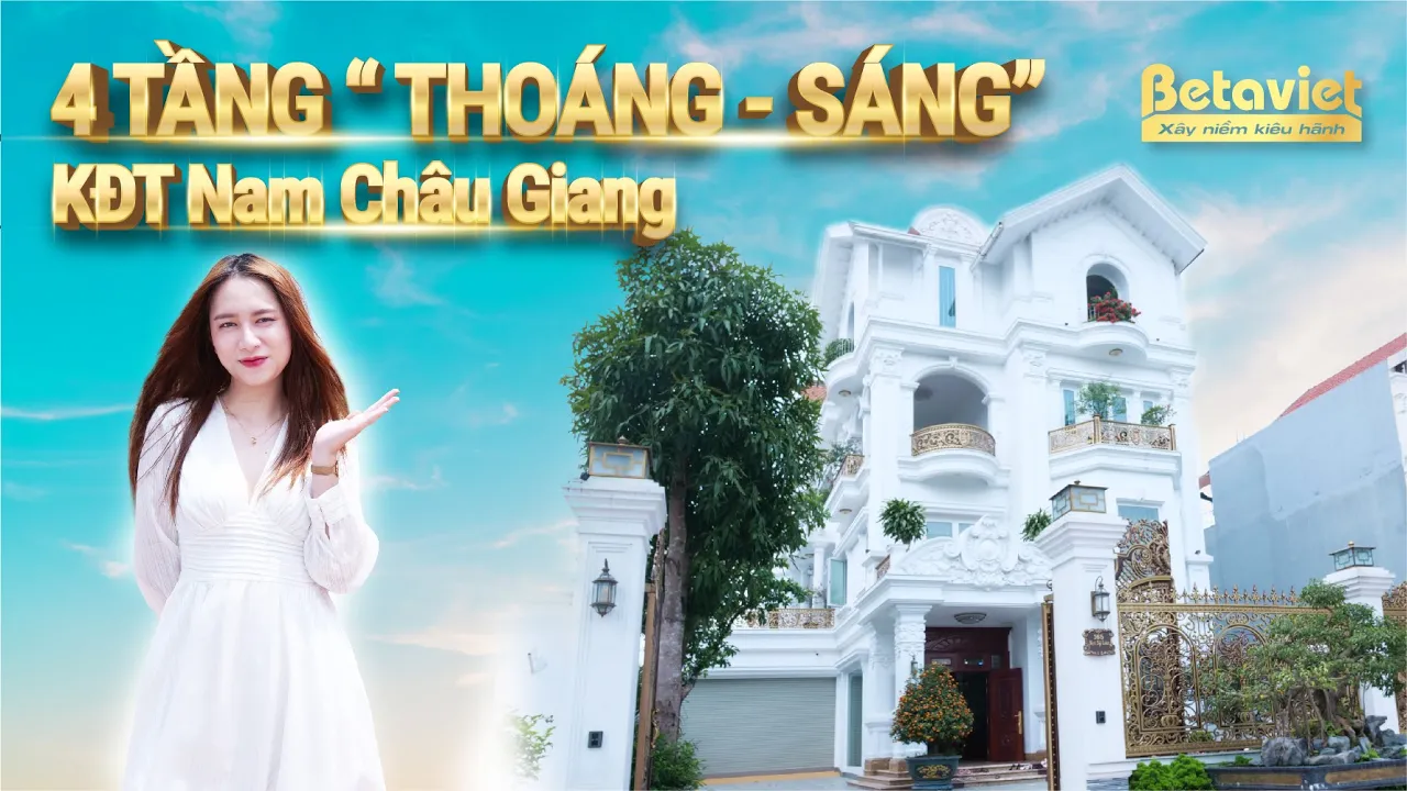 Đẳng cấp không gian sống tiện nghi biệt thự 4 tầng KĐT Nam Châu Giang