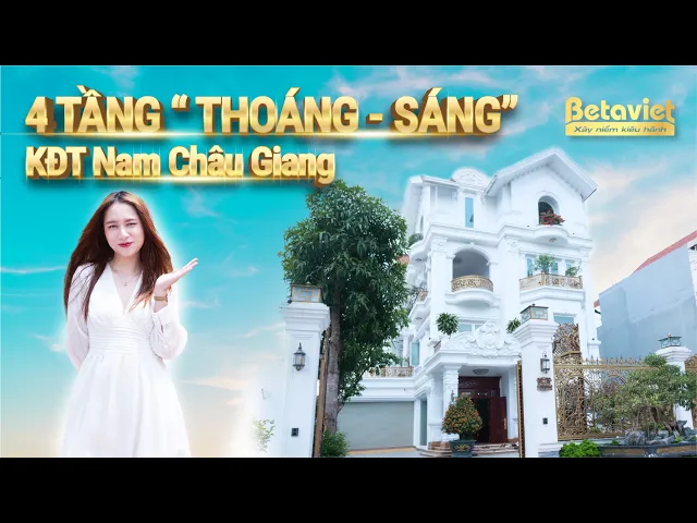 Đẳng cấp không gian sống tiện nghi biệt thự 4 tầng KĐT Nam Châu Giang