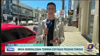 Confusão em Salto Veloso termina com agressão e disparos