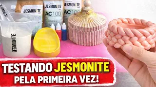 TESTEI A JESMONITE PELA PRIMEIRA VEZ - RESINA ACRILICA ECOLOGICA -  É BOA MESMO? | PORTA VELAS