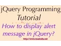 How to display alert message in jQuery