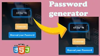 How to build a random password generator app using html css and Javascript step-by-step Tutorial