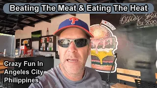 Download BEATING THE MEAT \u0026 EATING THE HEAT - CRAZY FUN IN ANGELES CITY PHILIPPINES #food #travel MP3