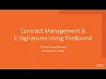 Contract Management E-Signature Through FileBound