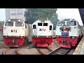 PASUKAN KERETA API PADATI STASIUN TERSIBUK CIREBON ! Spesial Lokomotif Berbunga \u0026 Kereta Argo Elit