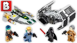 Lego Vader's TIE Advanced vs. A-Wing Starfighter Set 75150 | Unbox Build Time Lapse Review