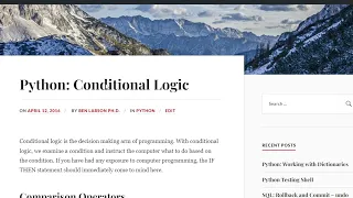 Python for Data Science Lesson 9 Conditional Logic