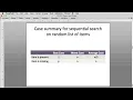 1 Sequential and binary Search 1