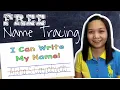 FREE NAME TRACING PRINTABLE WORKSHEET FOR NAME PRACTICE by Teacher Aloha