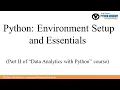 02 DAP Python Environment Setup and Essentials