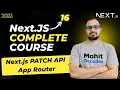 NextJS Tutorial - PATCH Method Backend and Frontend