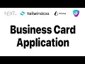 Business Card Application - Next js Prisma Tailwindcss and Next Auth