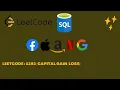 Capital Gain or Loss SQL interview Questions Leetcode 1393