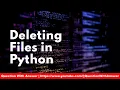 Deleting a file in Python file handling in python programming
