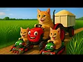 Download Lagu Mama Cat Trims Fur on the Farm and Makes Tiger Hat For Kittens At Home🐾🎩🐯