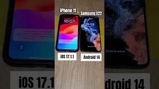 IPhone 11 Vs Samsung S22 Boot Up IOS 17 1 1 Vs Android 14 Galaxys22 Iphone11 Android14 Ios17 