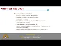 AHIP TEST TIPS 2024