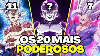 TOP 20 MAIS FORTES DE DRAGON BALL SUPER ATUALMENTE! (Atualizado 2024)