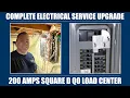 200 amp Electric Service Upgrade Square D QO Load Center w surge protection