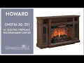 Greentouch Home Howard 54 Brown Walnut Electric Fireplace at Menards