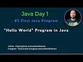 Day 1 - First Java Program