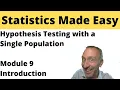 Statistics - Module 9