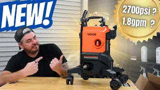 NEW VEVOR PRESSURE WASHER on Amazon 2700psi 1 8gpm PERFORMANCE TEST