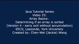 EECS1021 Java Tutorial 33