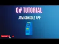 ATM Console App in C Programming Tutorial For Beginners