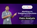 Working on Statistical Functions Data Analysis Tutorial Part - 15 Codegnan
