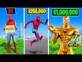 1 to 1 000 000 Spiderman in GTA 5