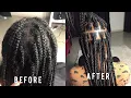How to refresh old box braids No Re-braiding