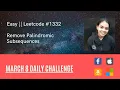 Leetcode 1332 Remove Palindromic Subsequences