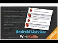 Android Custom Listview with Image Text and OnItemClickListener Using Kotlin