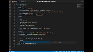 Reverse Text in JavaScript Web Projects
