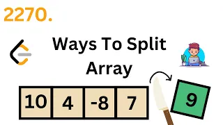 Number of Ways to Split Array LC 2270 Java