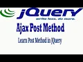 jquery ajax post method JQuery ajax introduction