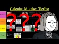Calculus Mistakes Tierlist