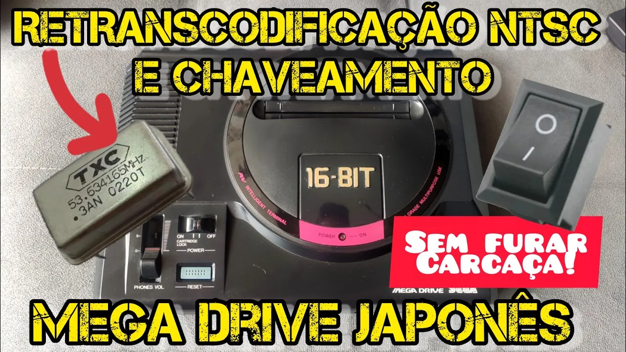 VOLTANDO O MEGA DRIVE PRA NTSC E COLOCANDO CHAVEAMENTO DE REGIÃO