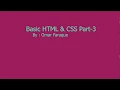 Basic HTML CSS Part - 3