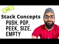 What is Stack Stack Operations Push Pop Peek Size Empty DSA using Java