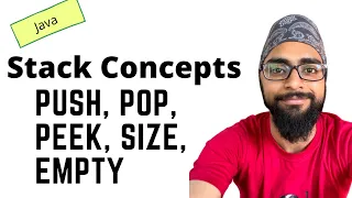 What is Stack Stack Operations Push Pop Peek Size Empty DSA using Java