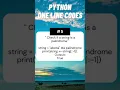 Python One Line Codes - Check if a string is a palindrome