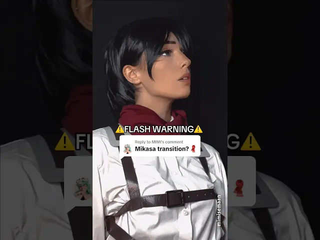 MIKASA #animetransition #attackontitan #aot #shingekinokyojin #snk #mikasacosplay #aotcosplay