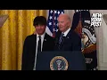 President Biden sparks laughter as he bungles name while singing Happy Birt ay