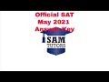 Official May 2021 SAT Answers