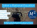 Solve a Rational Equation College Algebra